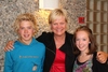 Kristin Halvorsen sammen med Margrete og Jørgen