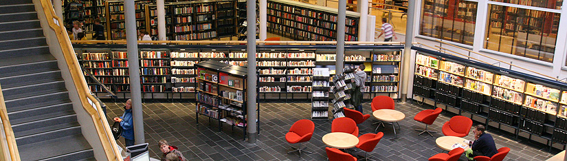 Tverrsnitt av biblioteket