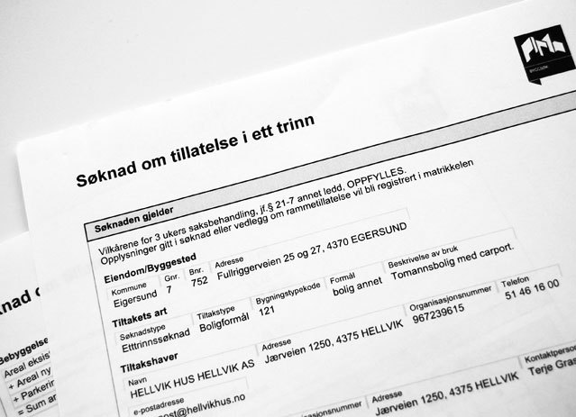 Forenklet byggesøknad
