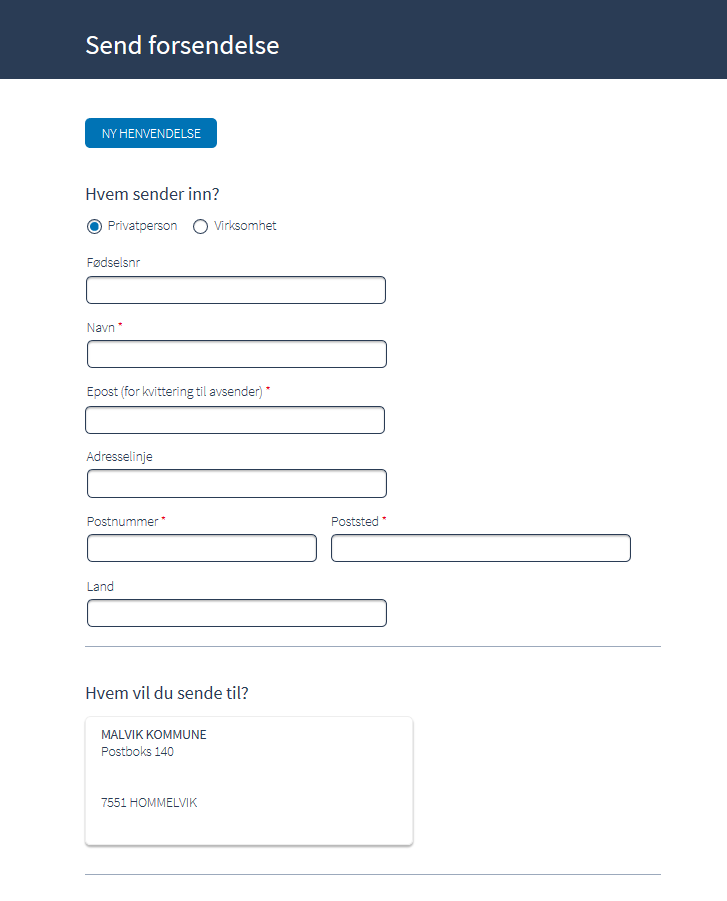 Send posten med eDialog Send posten med eDialog