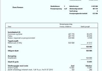 Skatteberegning