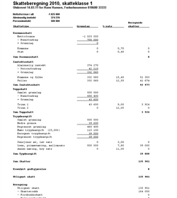 Skatteberegning detaljert