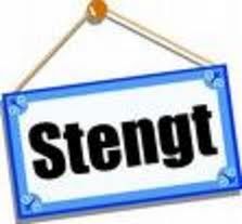stengt skilt stengt skilt