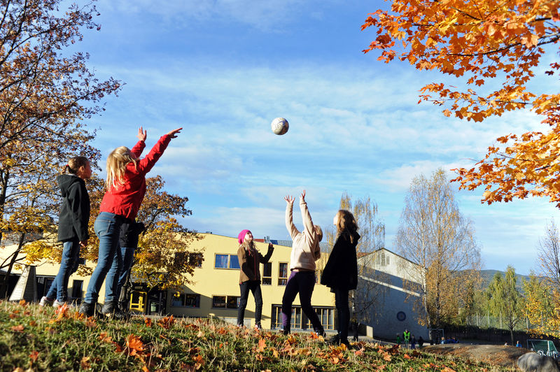 Idrett i skolen. Foto: Esben Haakenstad