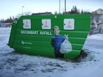 Avfallscontainer for brennbart avfall