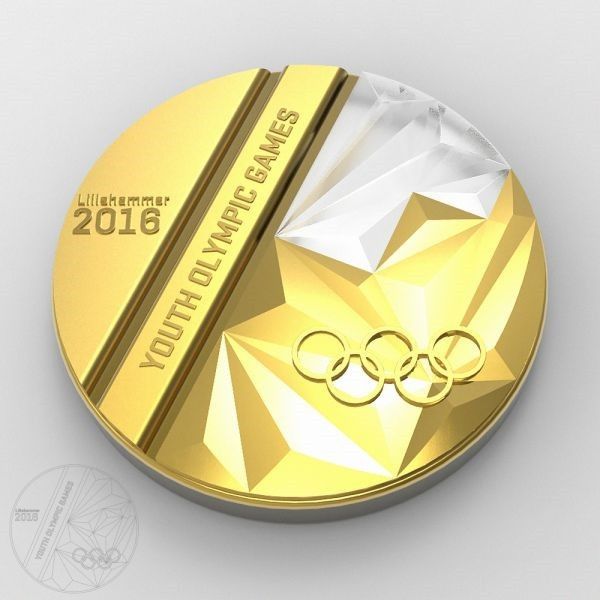 Medaljen som skal brukes under Ungdoms-OL 2016.