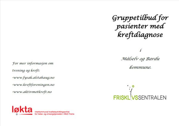 Gruppetilbud pasienter med kreftdiagnose