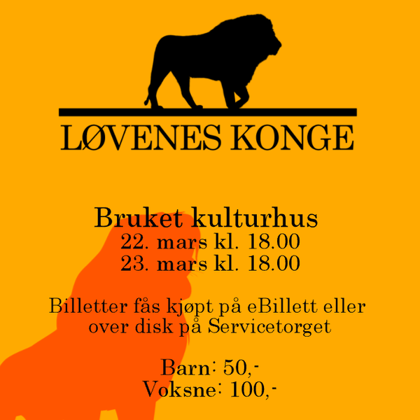 Plakat "Løvenes konge"