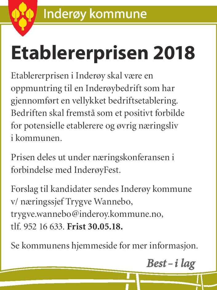 Etablererprisen 2018