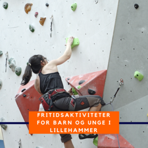 Bilde av en klatrende ungdom - eksempel på fritidstilbud i Lillehammer