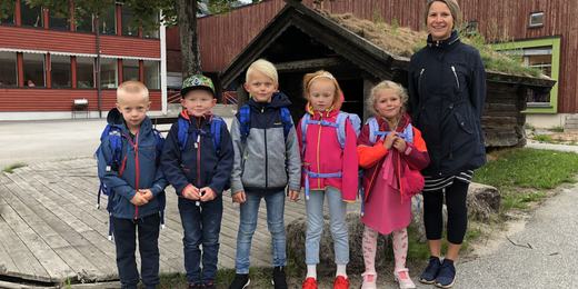 Første klasse Valle skule