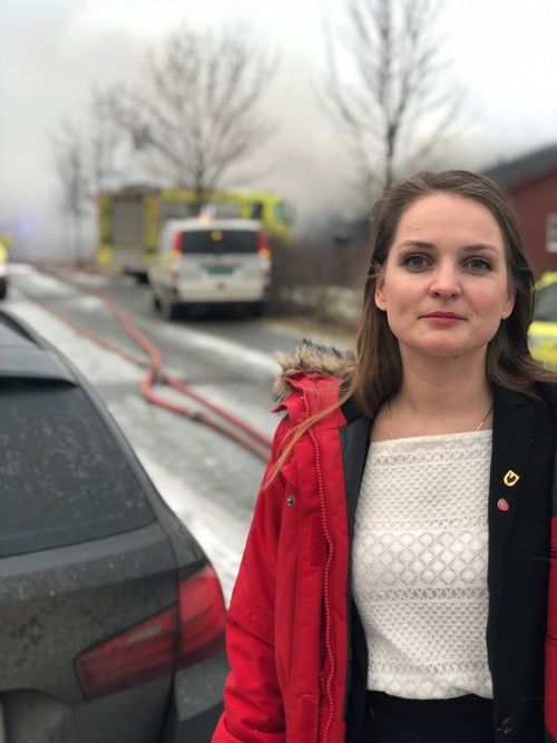 Ordfører Ingrid Aune i Rønningsvegen, Vikhammer. Foto: privat Ordfører Ingrid Aune i Rønningsvegen, Vikhammer