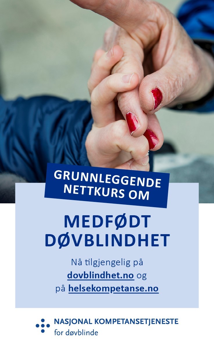 Plakat for grunnleggende nettkurs om medfødt døvblindhet