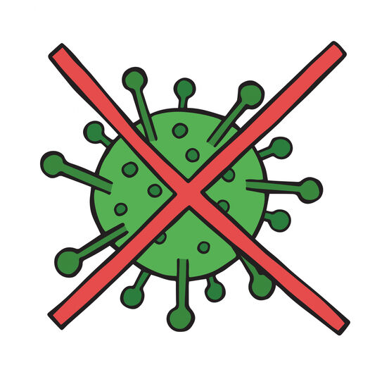 Koronavirus tegning grønn