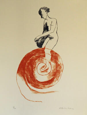 Kvinne med brun spiral