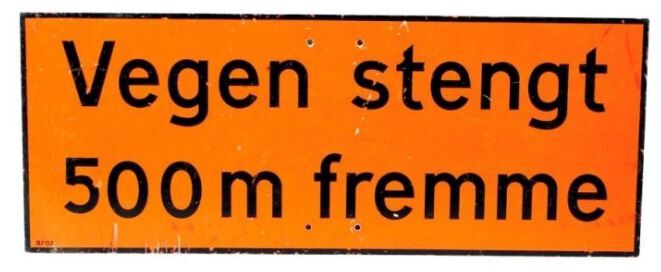 Vegen er stengt