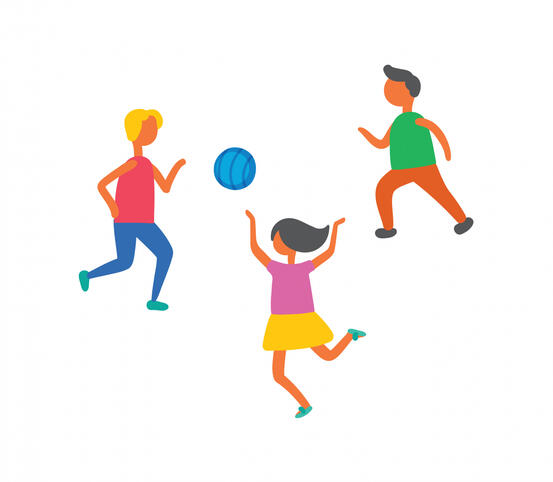 32000237-children-playing-in-ball-outdoors-vector-isolated