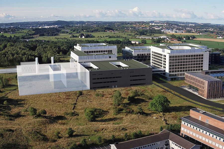 Illustrasjon av B-bygget på nye Stavanger universitetssykehus.