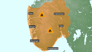 Brannfare i Vestland