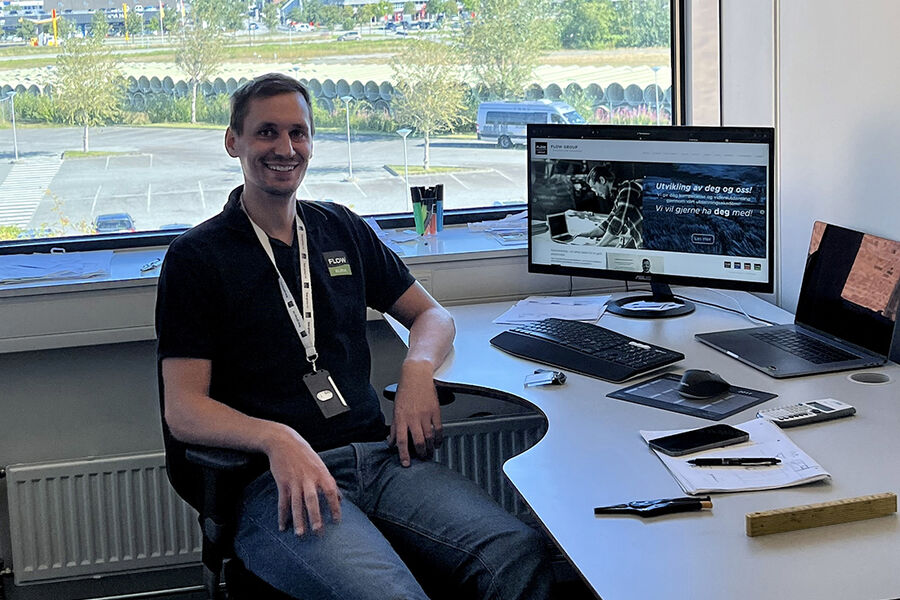 Daglig leder Christian Stokkeland i FLOW Klima Sør-Vest, gelder seg over en veldig positiv utvikling i selskapet, etter en litt utfordrende start. - Nå er vi virkelig i siget, og føler at vi får god uttelling på å være en totalteknisk leverandør i vår region.