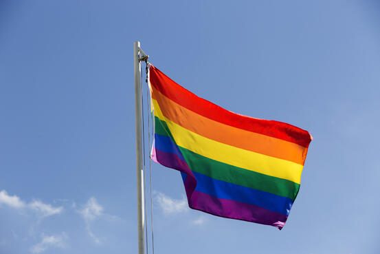 Illustrasjonsbilde av et regnbueflagg