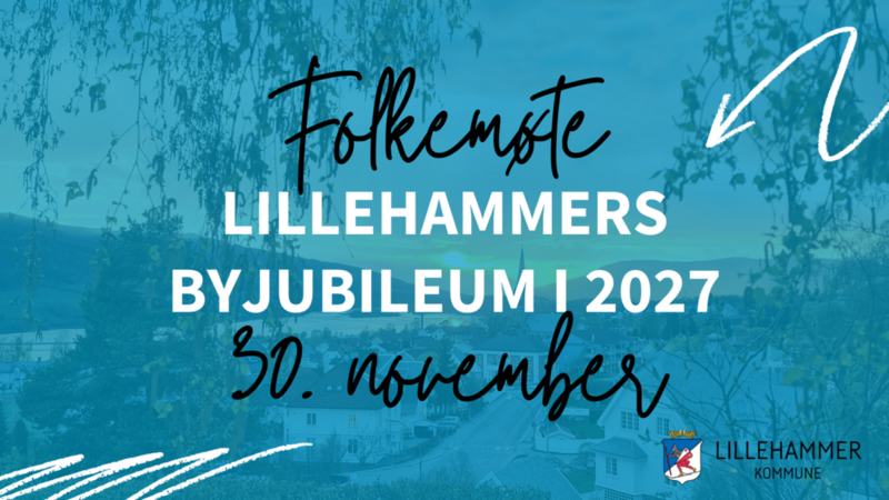 Plakat om fokemøte for byjubileum 30. november klokka 19.00.