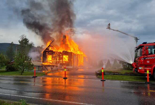 Setesdal brannvesen IKS: Bilde er tatt under en øvelse