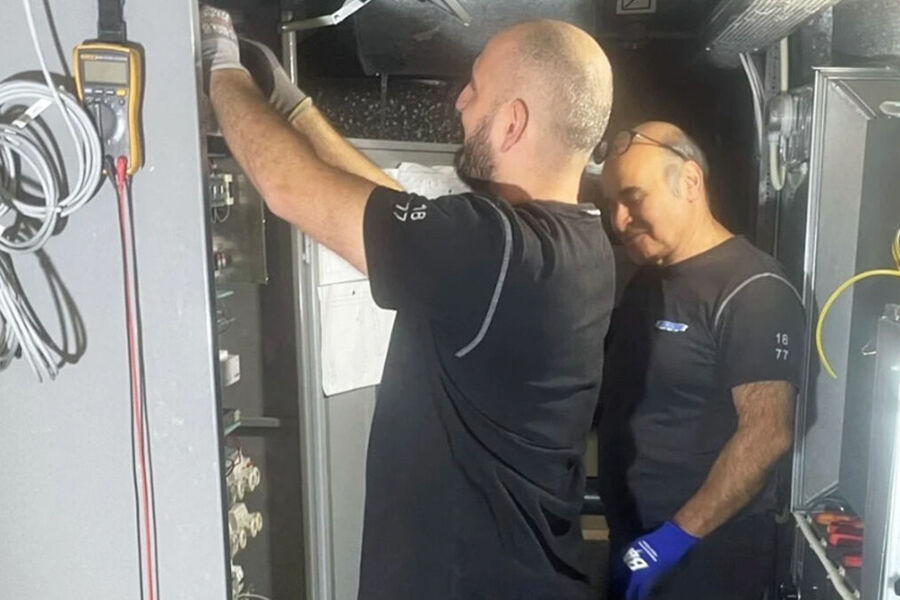 Rejhan Ajeti og Hossein Rahmanijou i aksjon under fagprøven - Foto: Tom-Erik Alm.