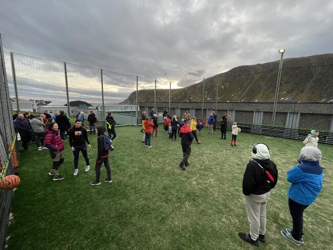 Åpning av ny fotballøkke i Nordvågen.