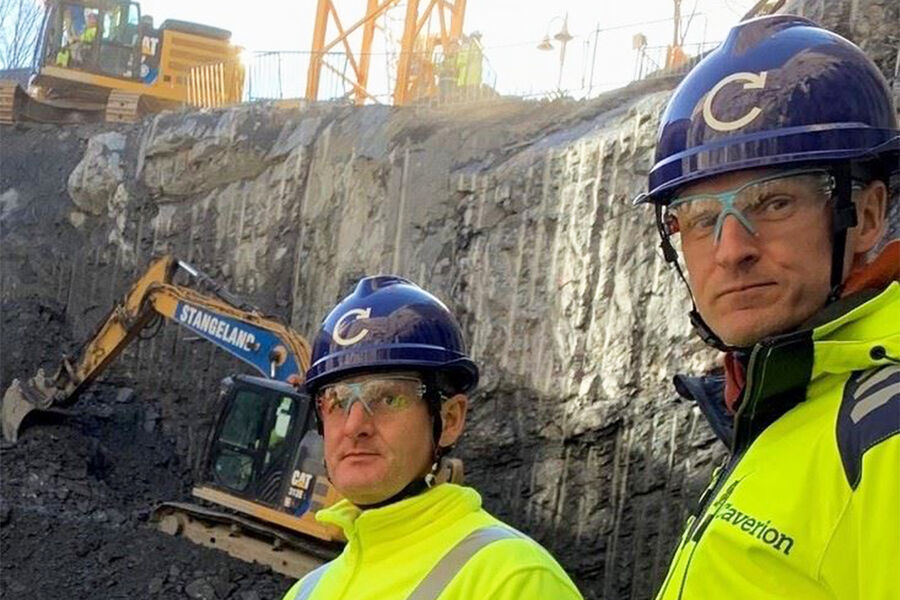 Martin Walberg Bakke, leder for Project Management Office BU Prosjekt i Norge og Torstein Tangene, ansvarlig for opplegget fra Metier.