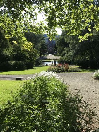 Grønn og frodig park, Søndre park i Lillehammer