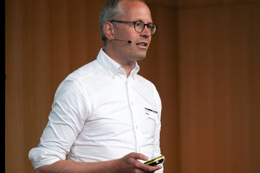Lars Petter Bingh, avdelingsdirektør for miljø og klima i Statsbygg, holdt innlegg på seminaret "Ombruk i VVS-bransjen