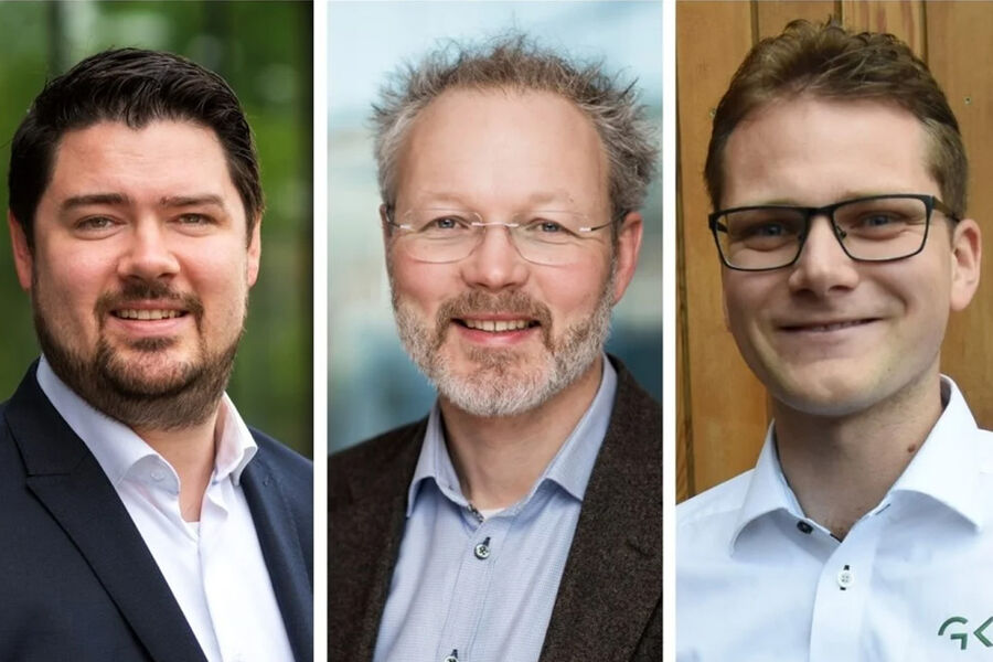 Even Augensen, forretningsutvikler – Byggteknologi og Utvikling, GK Norge AS, Thor Lexow, administrerende direktør VKE – Foreningen for ventilasjon, kulde og energi, Magnus Andersen, fagspesialist GK Norge AS.