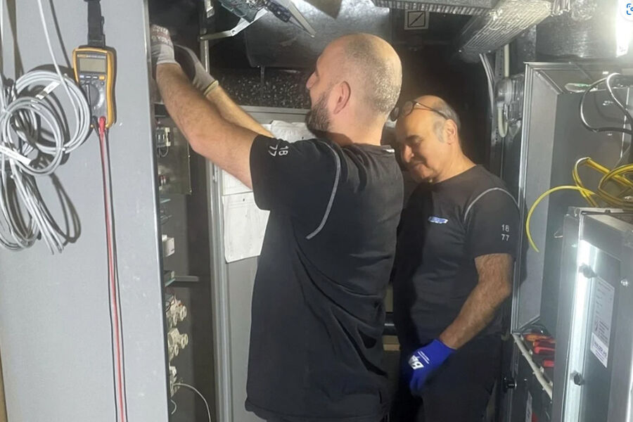 Rejhan Ajeti og Hossein Rahmanijou i aksjon under fagprøven. Foto: Tom-Erik Alm