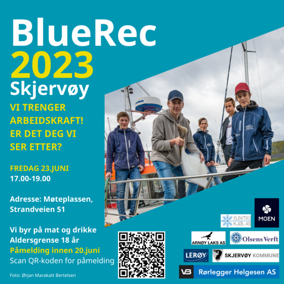 Plakat for arrangementet BlueRec 2023