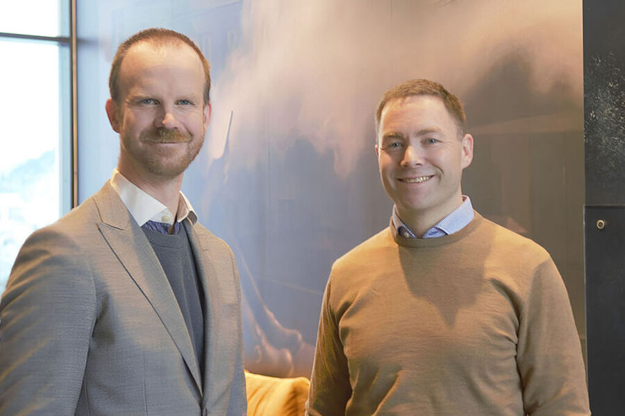 Grunnleggerne av løsningen, Jon Olav Aurdal (t.v.) og Gjermund Tomasgard i VirtualHouse.