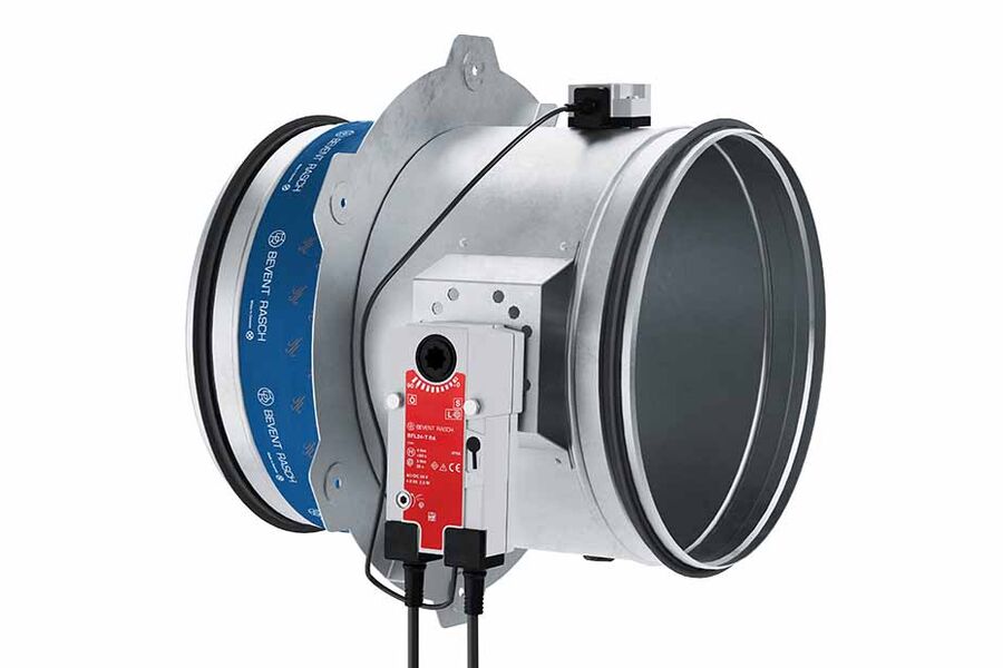 OPTIMUS 60 er et sirkulært brannspjeld i brannklasse EI60S. Spjeldet finnes i dimensjonene Ø-100 – Ø-630, og monteres uten fuge og isolering.