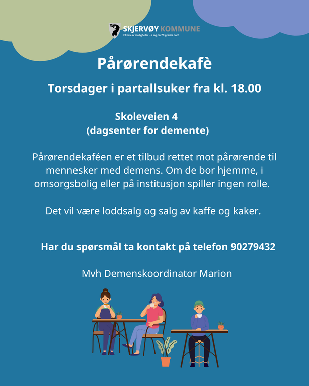 Invitasjon til pårørendekafe på Skjervøy