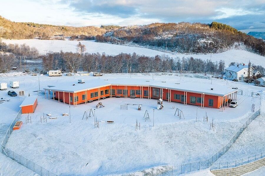 Sørvik barnehage. Foto: Peab Bjørn Bygg/Ørjan Marakatt Bertelsen.