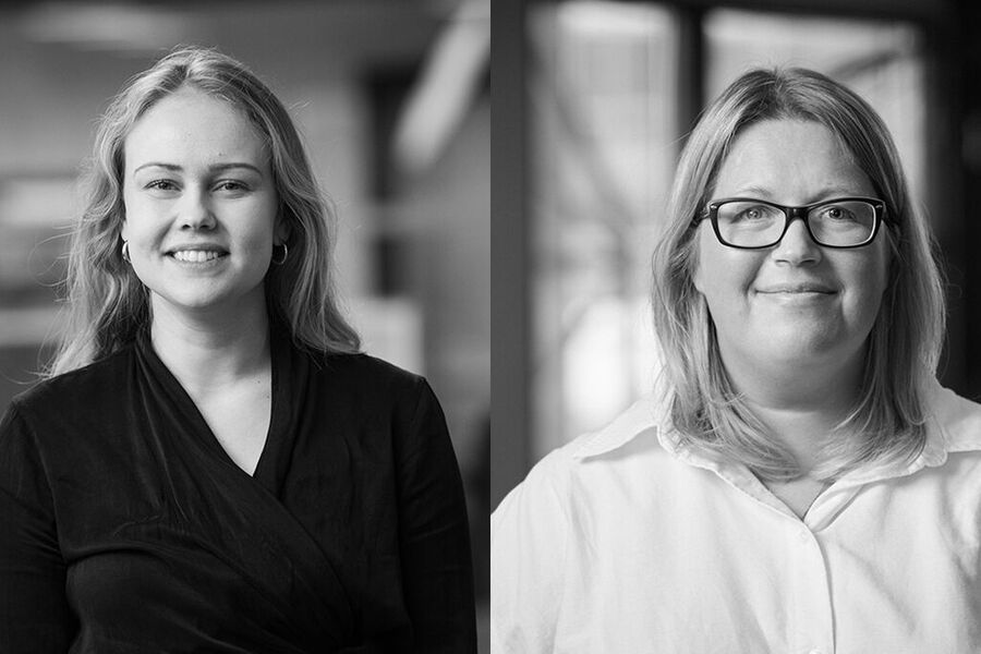 Lara Hammer, ITB og teknisk byggherreombud, og Evija Izaka, miljørådgiver, i Evotek, ser at det er utfordringer forbundet med ombruk av tekniske installasjoner. Begge etterlyser tydeligere forskriftskrav, standarder og dokumentasjon for økt ombruk.