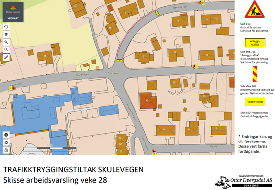 Alternativ rute i kart 28