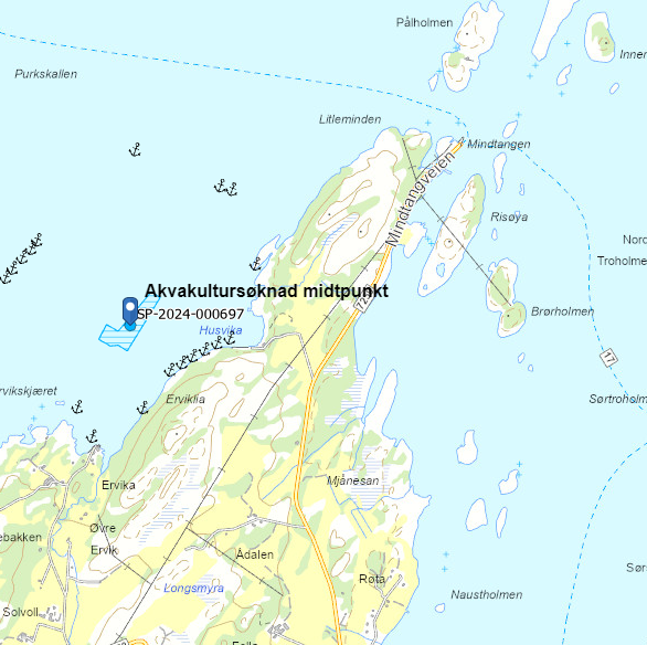 Kartbilde som viser området søknaden gjelder.