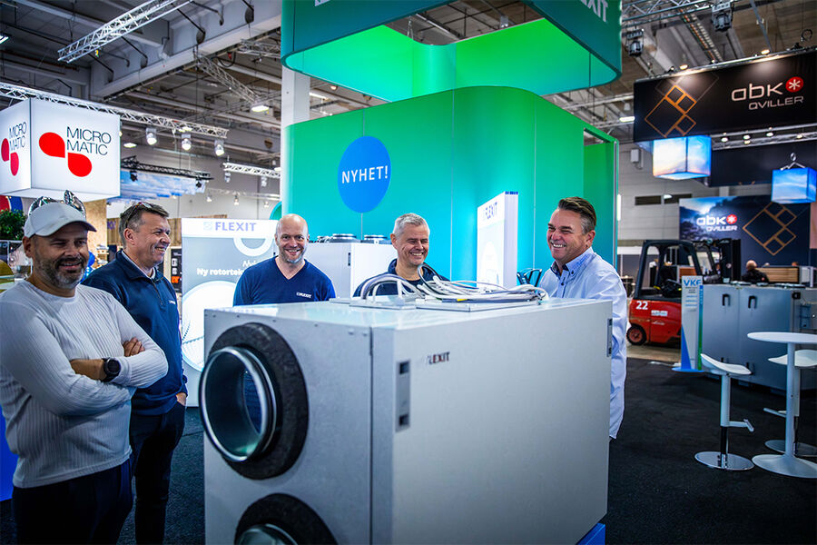 Denne gjengen fra Flexit presenterte nyheten under VVS-dagene nylig.