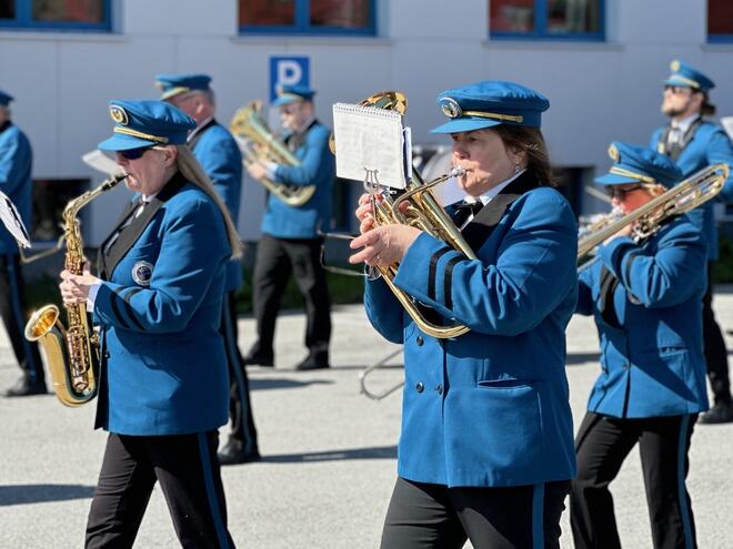 Bilde av Honningsvåg Musikkforening som spiller. Foto: Nordkapp kommune