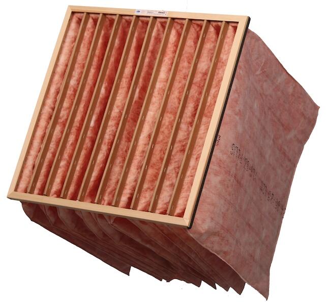 Ventilasjonsfilter består av et rammeverk og et filtermateriale. Foto: Interfil