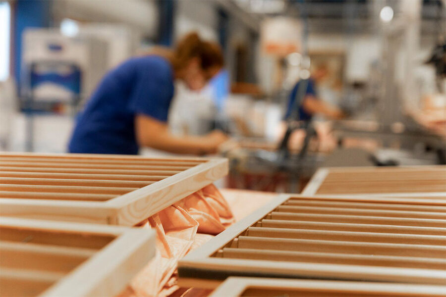 Interfil har valgt å benytte aluminium ramme og treramme på sine posefilter. Foto: Interfil