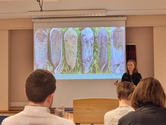Helene Stav fra NIBIO fortalte om jordkartlegging og jordressursen