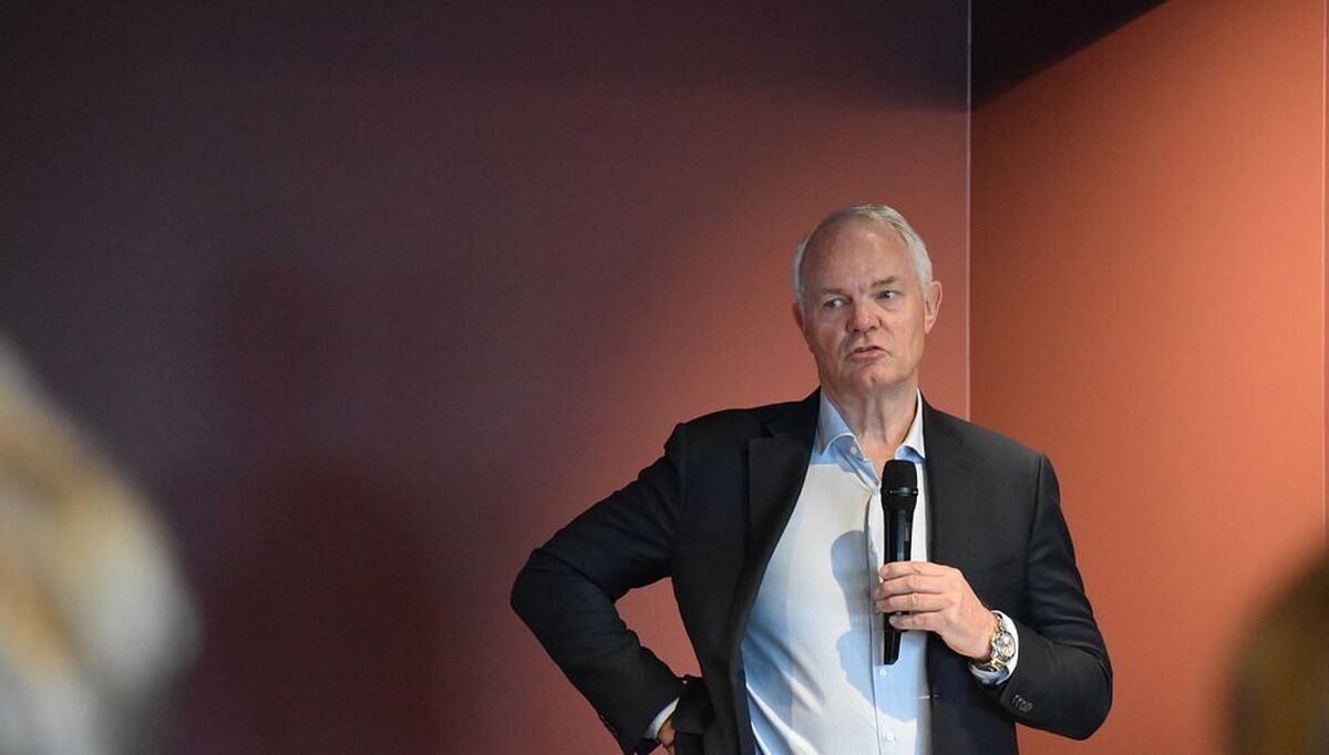 Truls Nergaard, leder Eiendom Storebrand Asset Management AS var en av aktørene som fortalte om erfaringer med dokumentert bærekraft under lanseringen. Foto Grønn Byggallianse