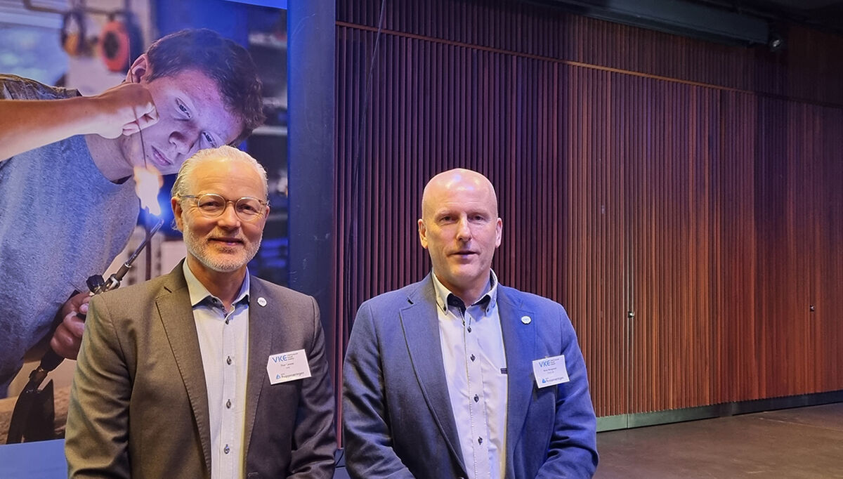 Adm.direktør Thor Lexow, og styreleder Knut Skogstad i VKE, var godt fornøyd med konferansen sist torsdag. - Viktig å få belyst mange temaer rundt energieffektivisering og hva som må gjøres, og ikke minst ivaretas, var deres oppsummering etter mange gode innlegg av dyktige foredragsholdere.