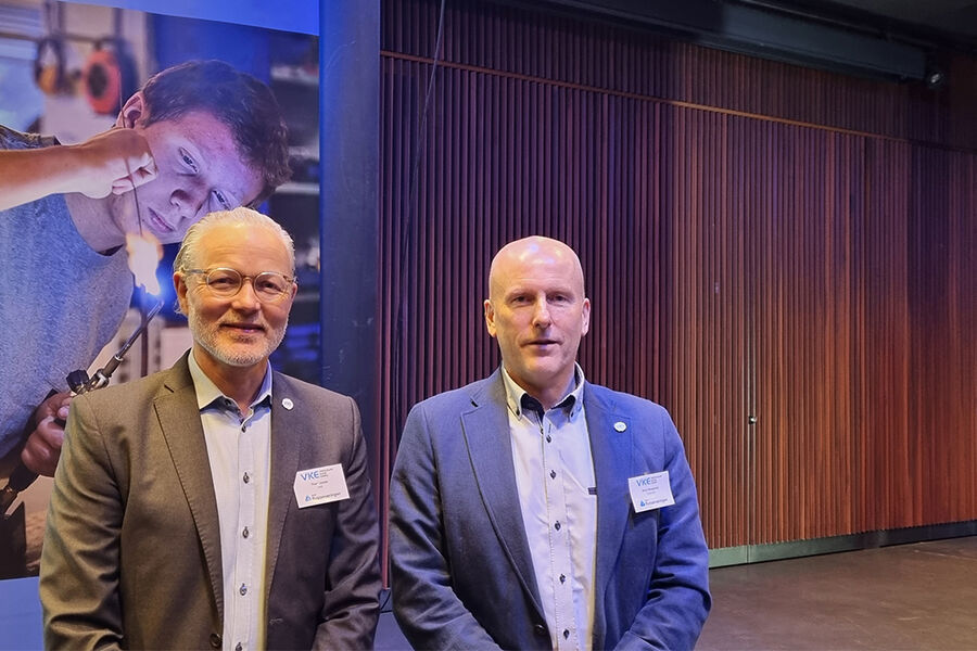 Adm.direktør Thor Lexow, og styreleder Knut Skogstad i VKE, var godt fornøyd med konferansen sist torsdag. - Viktig å få belyst mange temaer rundt energieffektivisering og hva som må gjøres, og ikke minst ivaretas, var deres oppsummering etter mange gode innlegg av dyktige foredragsholdere.